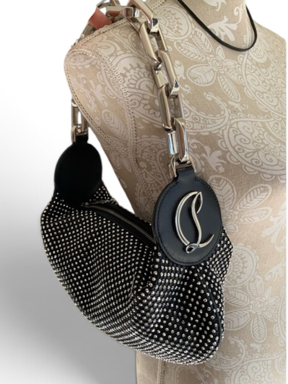 CHRISTIAN LOUBOUTIN Le 54 Embellished Leather Shoulder Bag